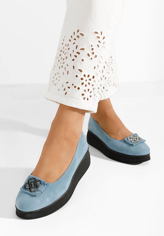Pantofi casual cu platformă Varela bleu