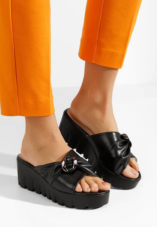 Papuci cu platformă Bibiana negri