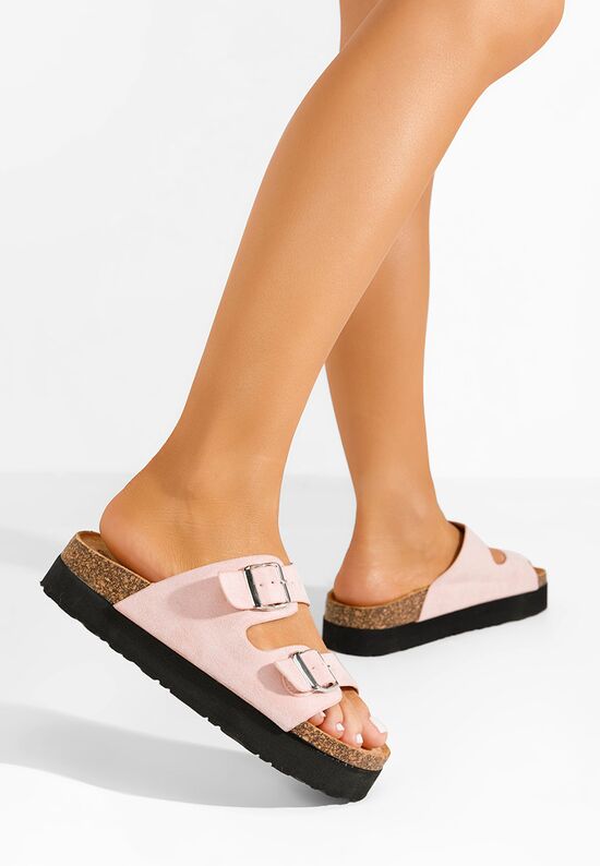 Papuci cu platformă Sheiva roz
