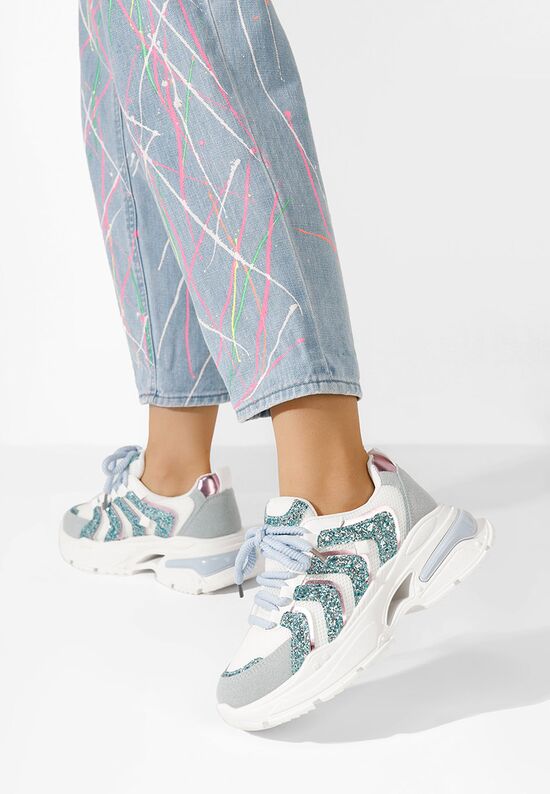 Sneakers cu platformă Aprilia bleu
