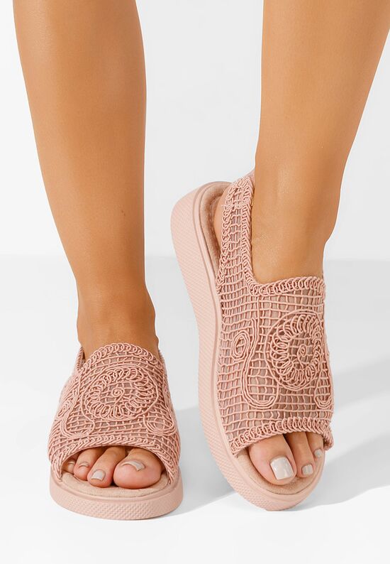 Sandale cu talpa groasa Jenny roz