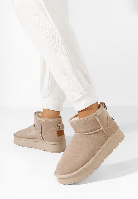 Cizme tip ugg Midisa kaki