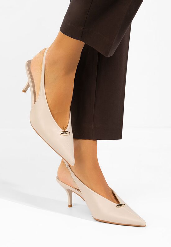 Pantofi slingback Elvonea bej